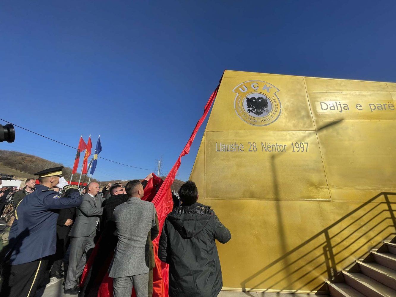 Memorial to the First Public Appearance of the KLA Unveiled in Llaushë ...