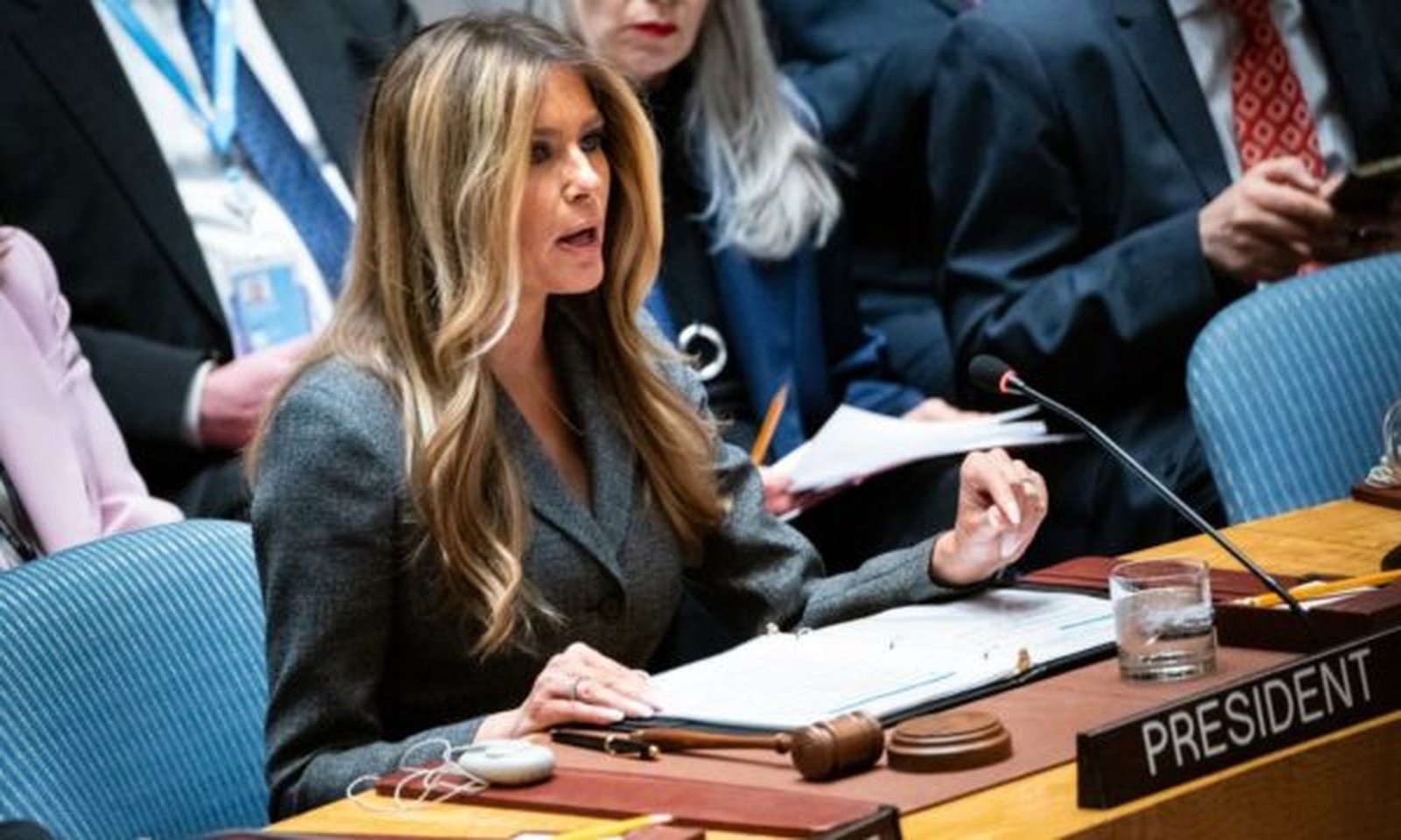 Melania Trump Chairs UN Security Council, Calls for Protection of ...