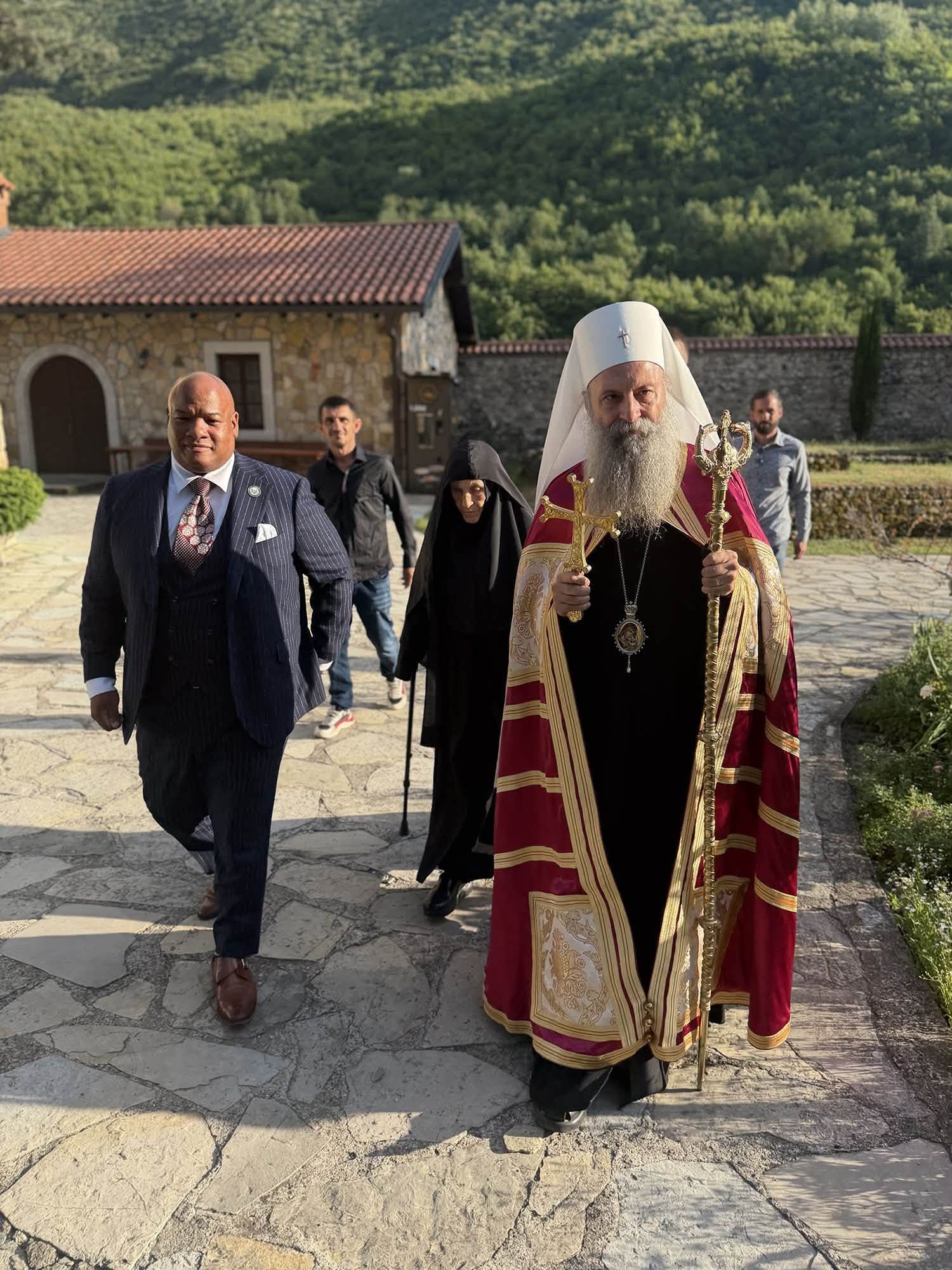 Trump Religious Advisor Pastor Mark Burns Visits Deçan Monastery on ...